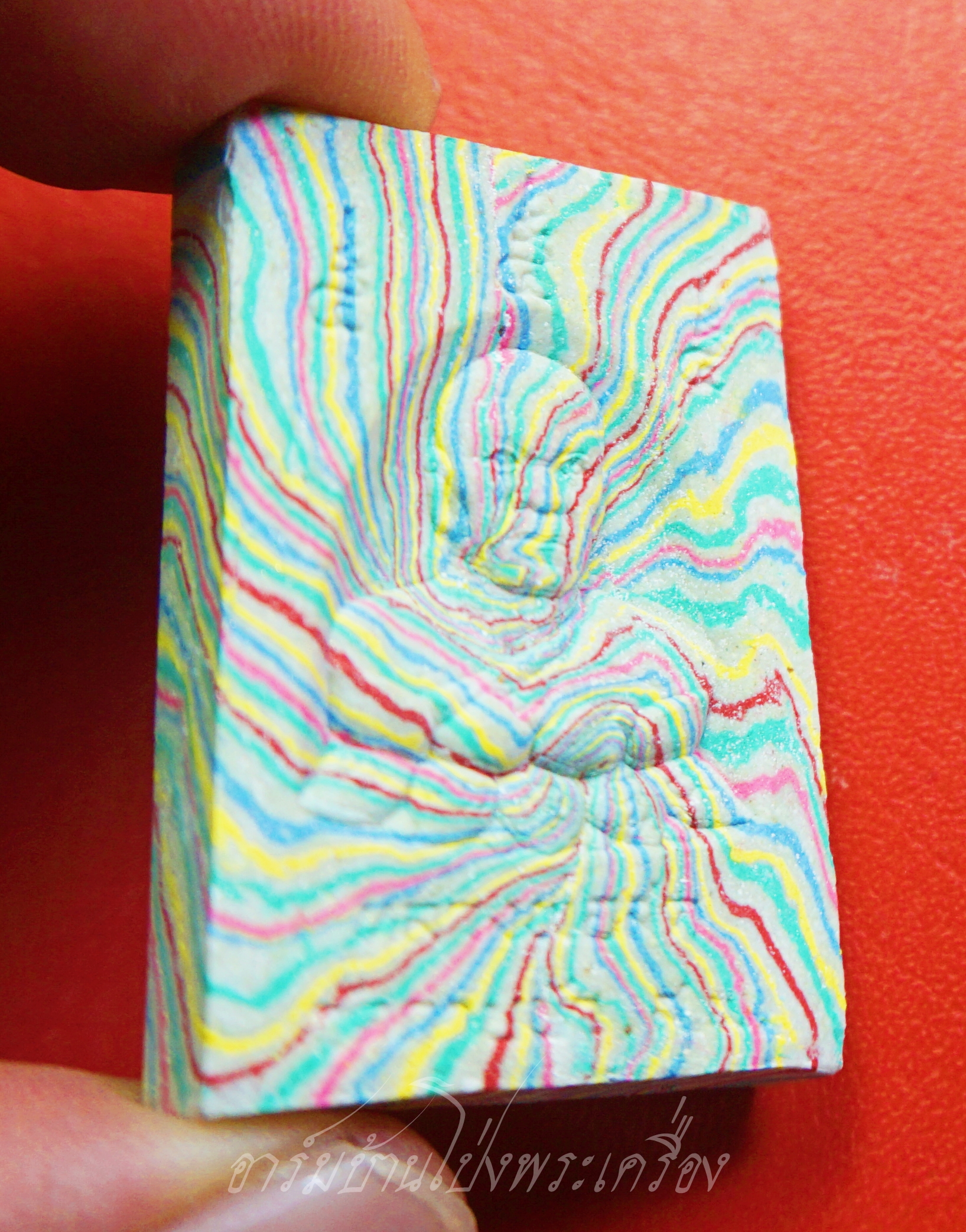 พระสมเด็จ สายรุ้ง วัดกาบบัว จ.สุพรรณบุรี หลัง หลวงพ่อสด ฝังตะกรุดสองดอก(องค์ที่1)