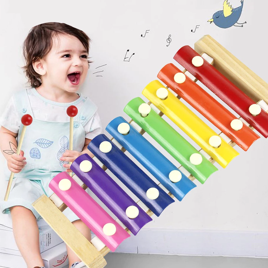 Babytime ระนาดเด็ก ไซโลโฟนไม้ xylophone ครบเสียง 8 เสียง สีสวยสดใส ฝึกสมาธิ พร้อมไม้ตี ของเล่นเด็ก