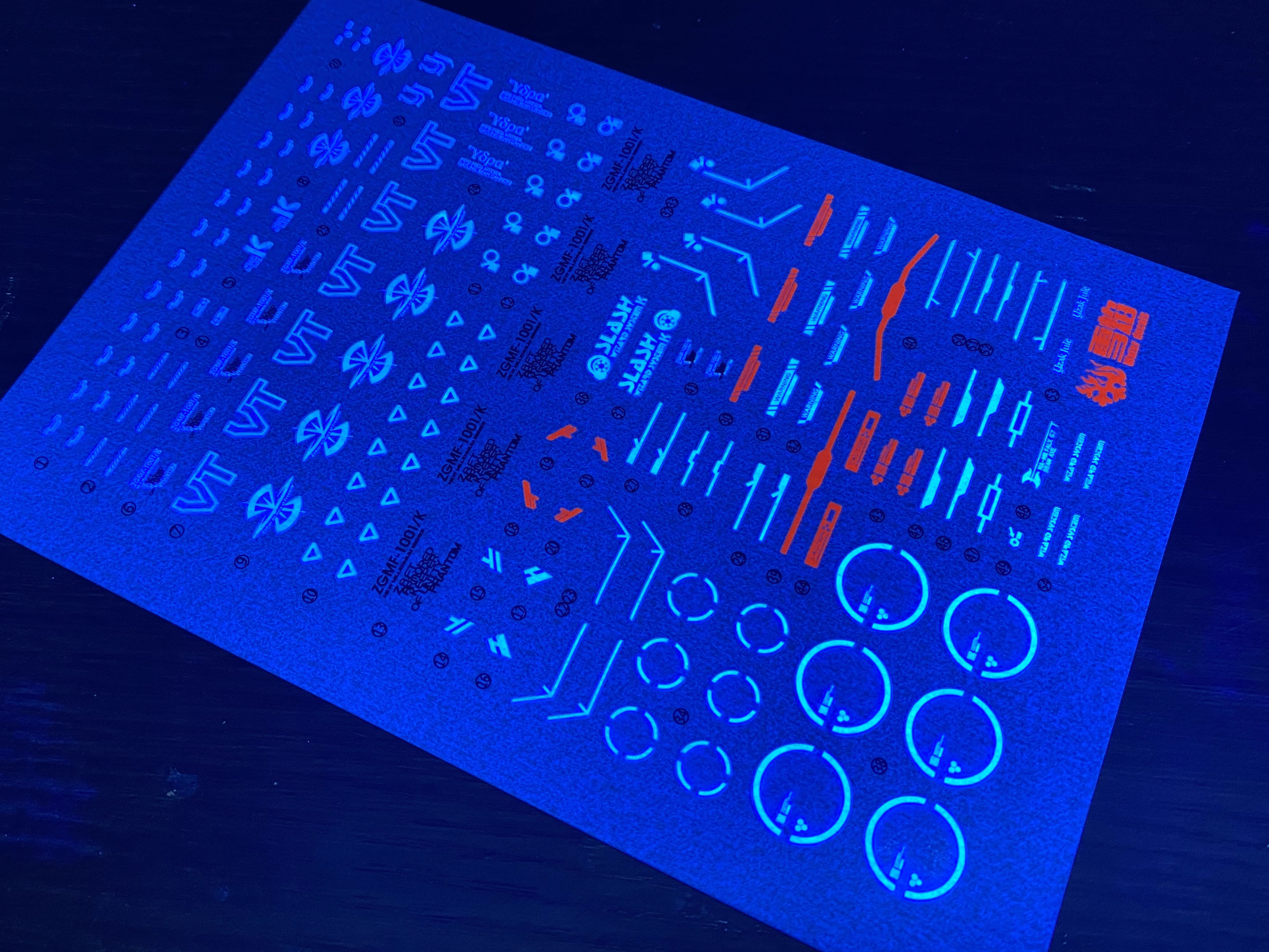 Decal 138 MG1/100 Slash Zaku Phantom -Yzak Joule's ยี่ห่อ XY-model(สินค้าเหลือ1 แผ่น สั่งซื้อแล้วรอทางร้านติดต่อกลับ)