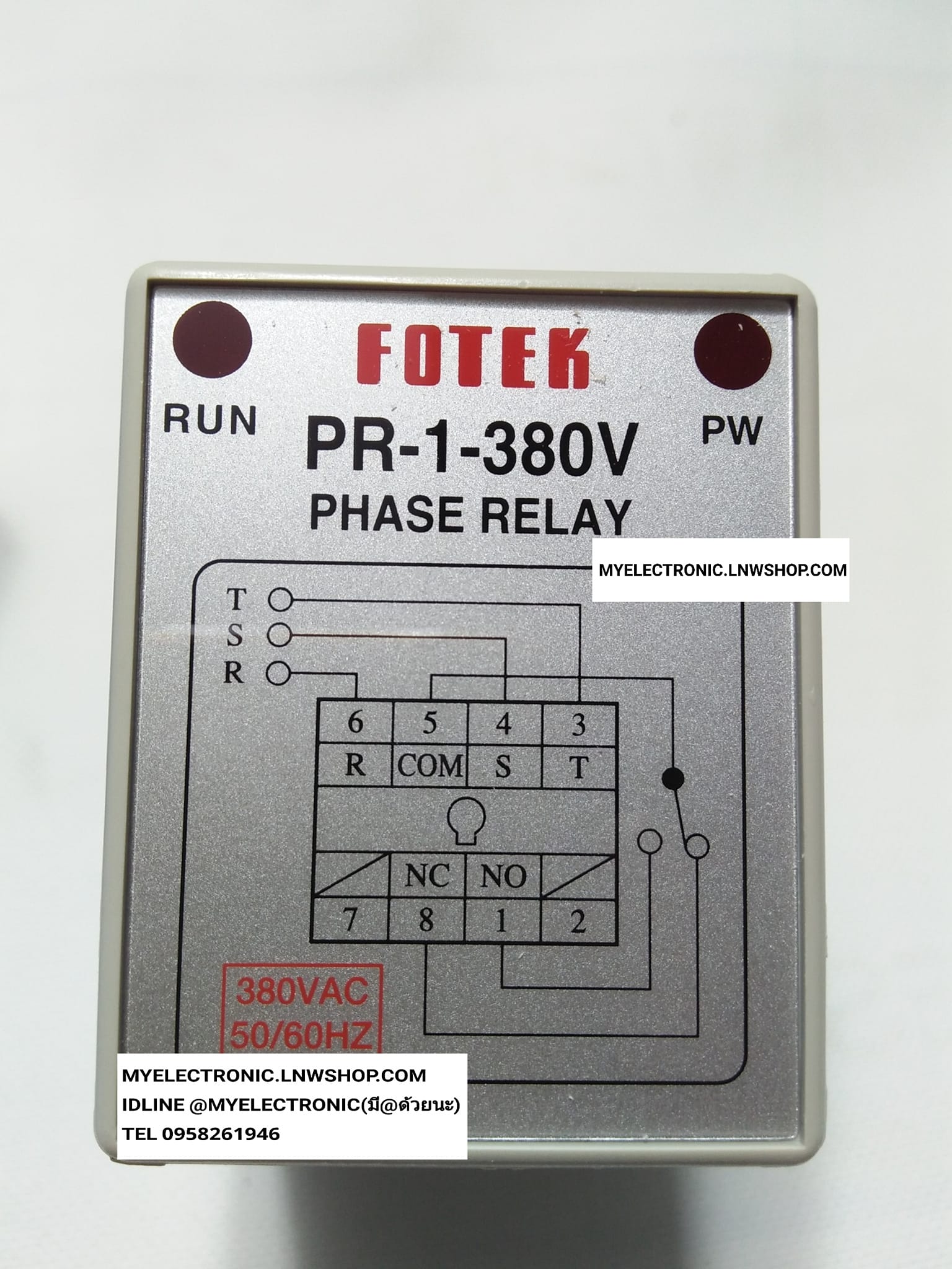ขาย PR-1-380V , PHASE RELAY ยี่ห้อ FOTEK ของแท้ รุ่น PR1 MODEL ราคา ตัวละ . . . . หน่วย บาท
