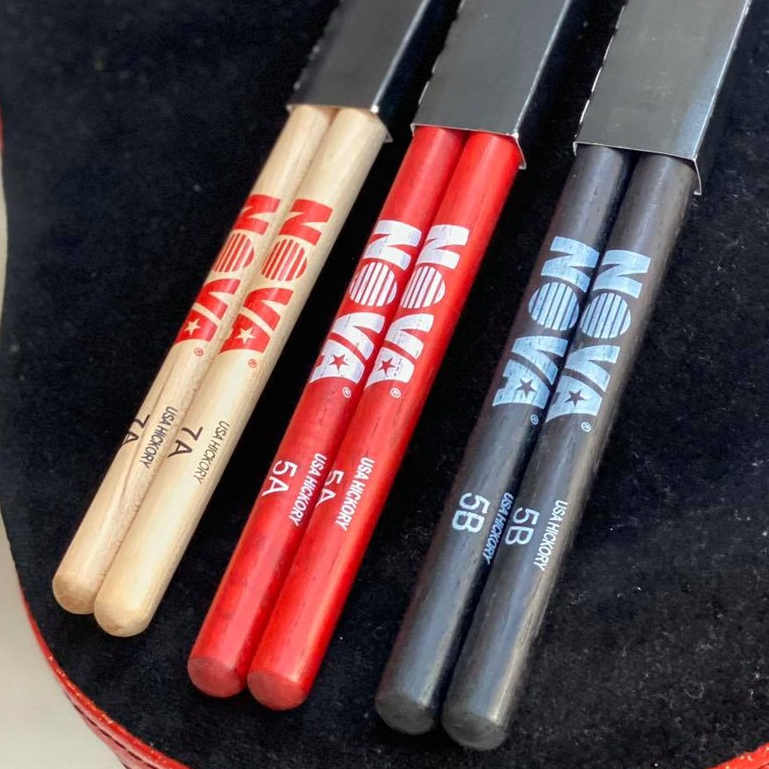 ไม้กลอง Nova USA. ของแท้ 100% - ไม้ american hickory เลือกสี/ขนาดได้ น้ำหนักมาตรฐาน จับถนัดมือ