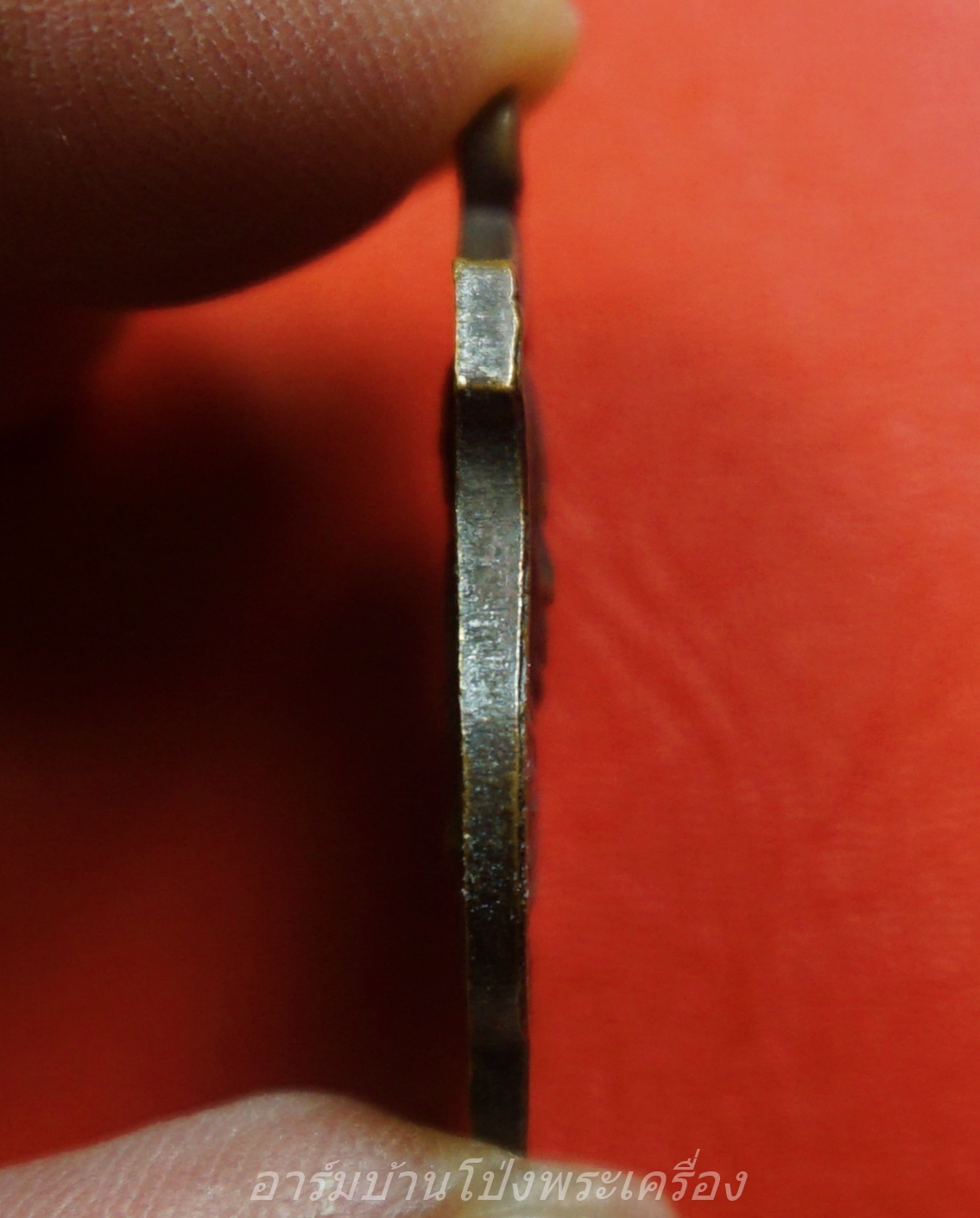 พระครูหัน วัดสระตะโก หลังพระมหาสมโภชน์ เนื้อทองแดงรมดำ(องค์ที่1)