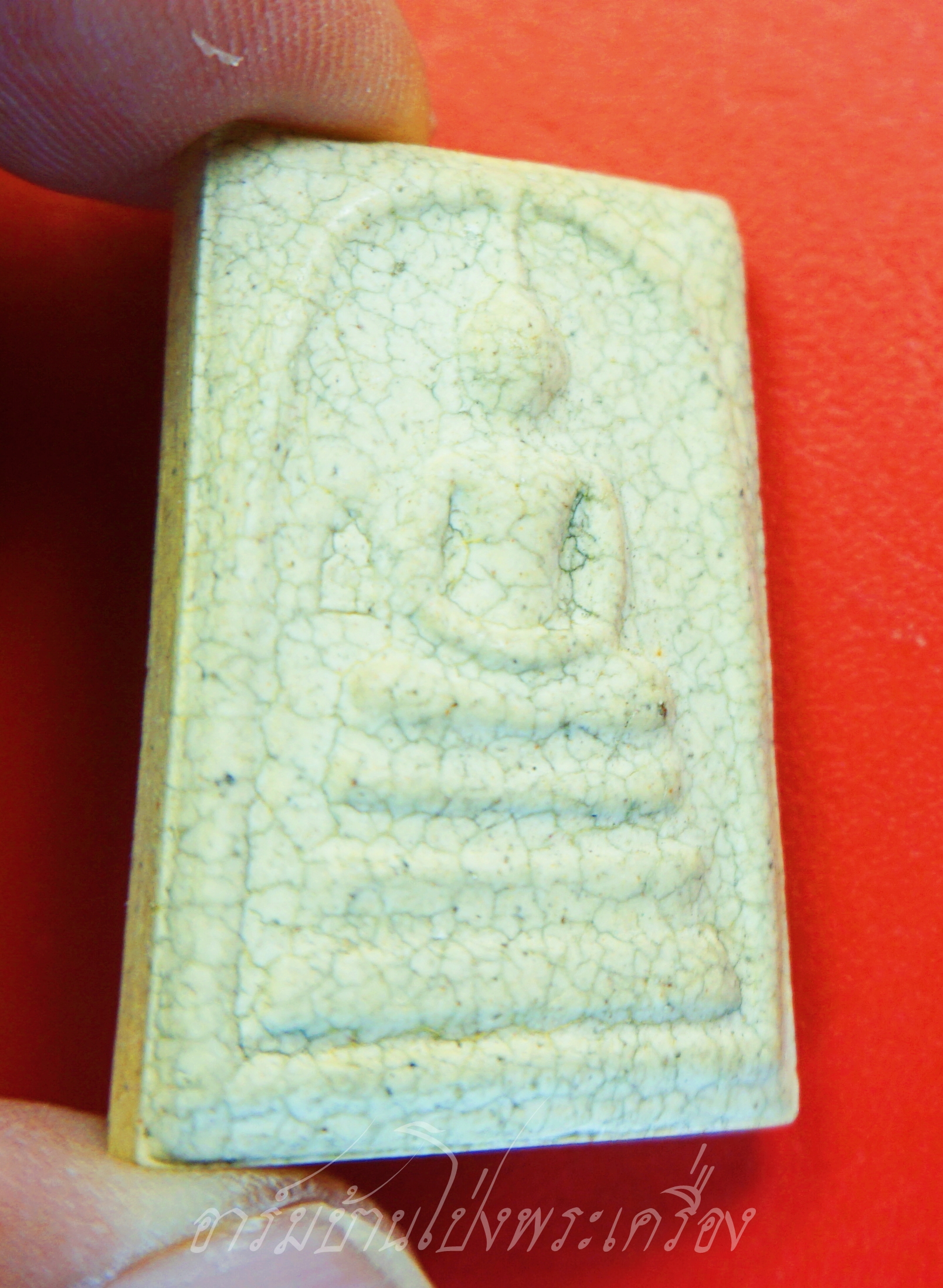 พระสมเด็จ วัดระฆังโฆษิตาราม รุ่นแตกลายงา ด้านหน้าปั๊มโค๊ตระฆัง ด้านหลังปั๊มระฆัง(องค์ที่1)