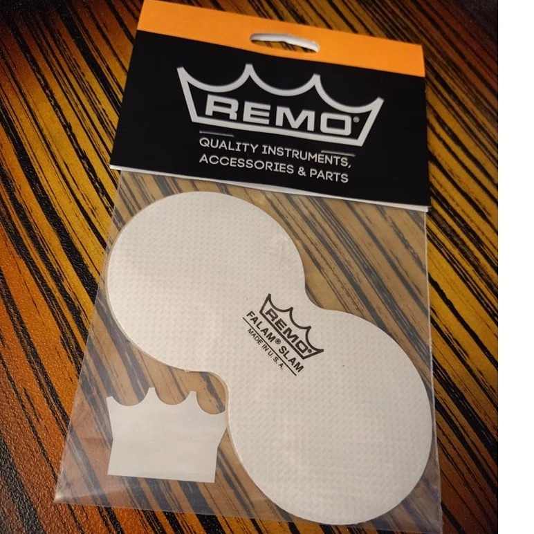 เป้ากระเดื่องคู่ REMO รุ่น KS-0012-PH Made in USA. สีขาว (1 แพ็คมี 2 ชิ้น) เป้ากระเดื่อง