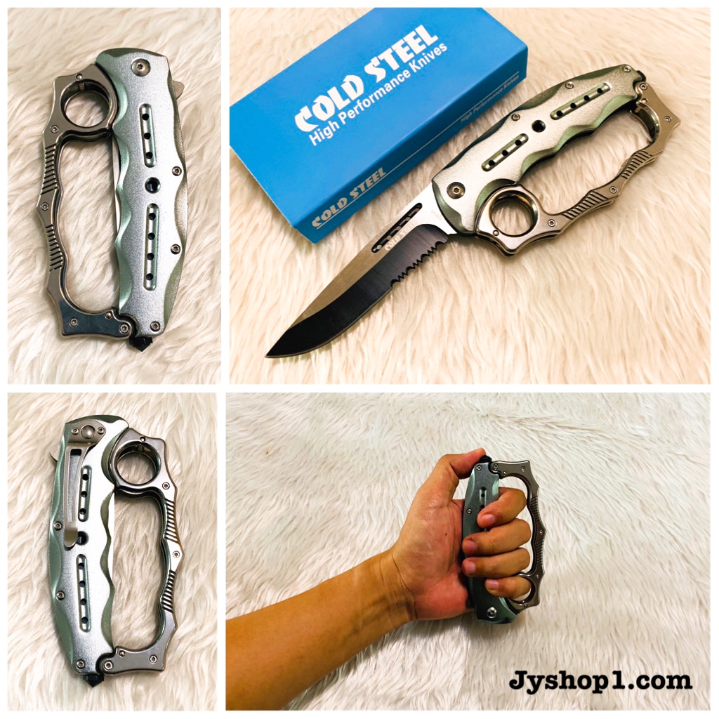 มีดพับสนับมือ ColdSteel B098 สีเงิน