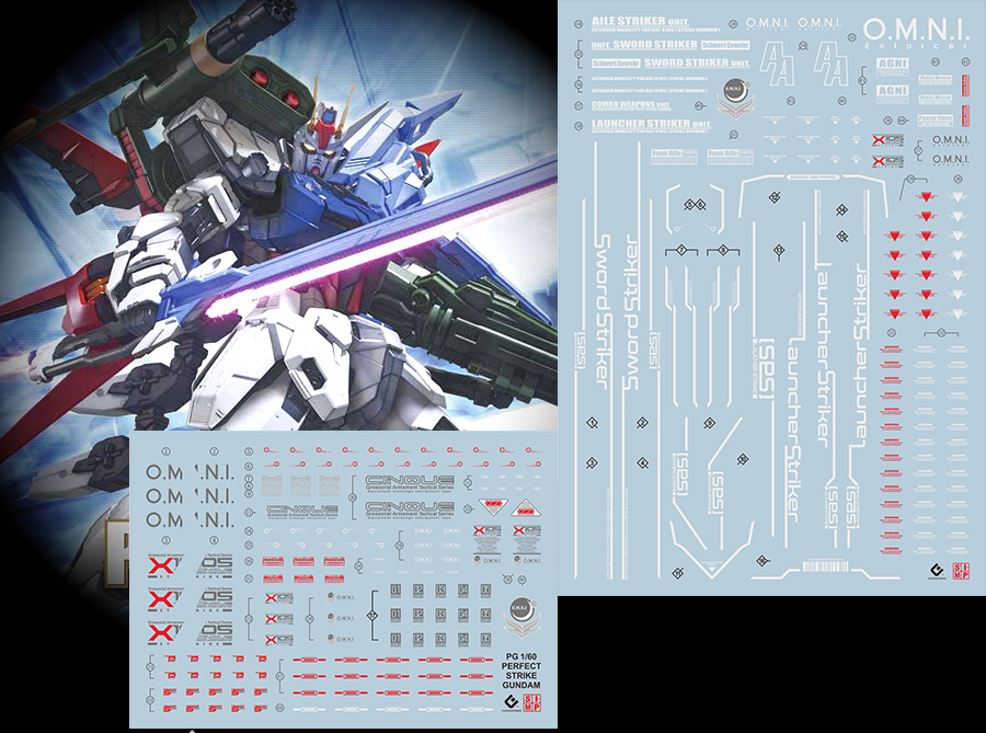 045 Water Decal PG1/60 Perfect Strike Gundam ยี่ห่อ S.I.M.P. Model Decal
