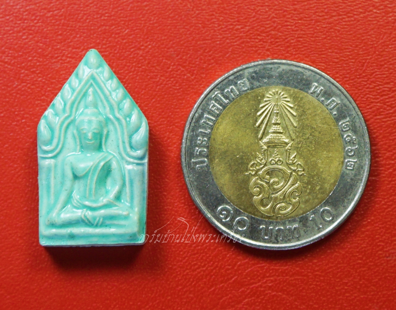 หลวงปู่ทิม วัดพระขาว ขุนแผนเคลือบยอดขุนพล ปี๒๕๕๑ พิมพ์เล็ก สีเชียว(องค์ที่1)