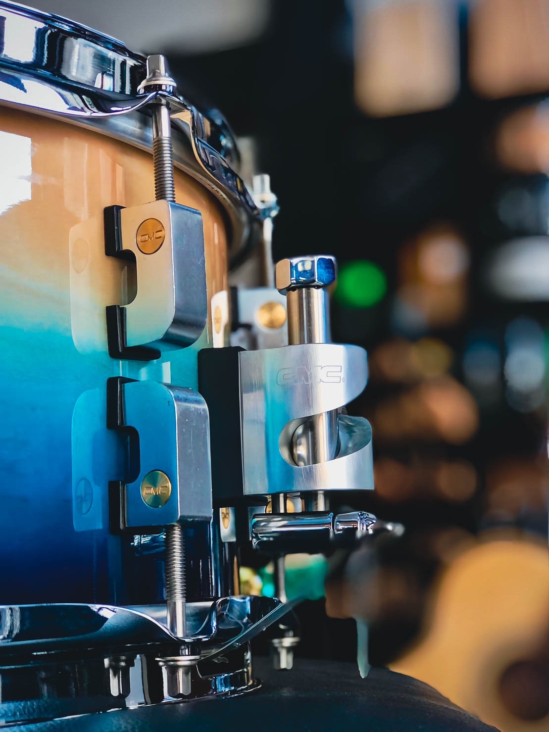 สแนร์ CMC Remix EVO กลองสแนร์ Aqua Blue FADE ทำจากไม้ American Maple + European Birch