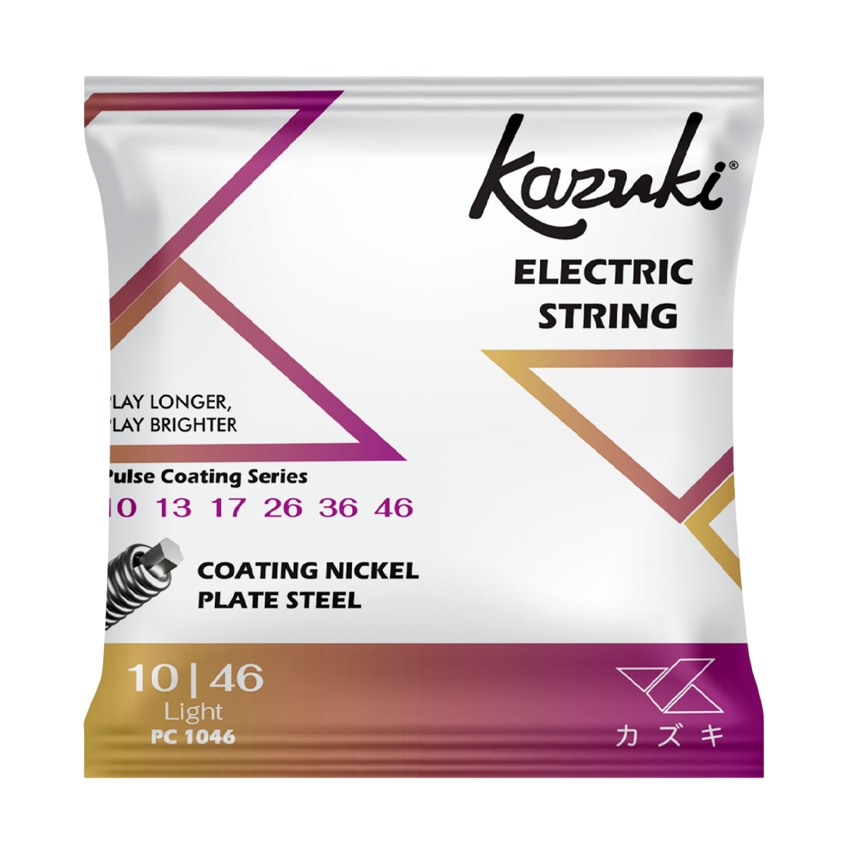 สายกีตาร์ไฟฟ้า Kazuki Pulse Coating Series PC 1046 เบอร์ 10-46 Electric String