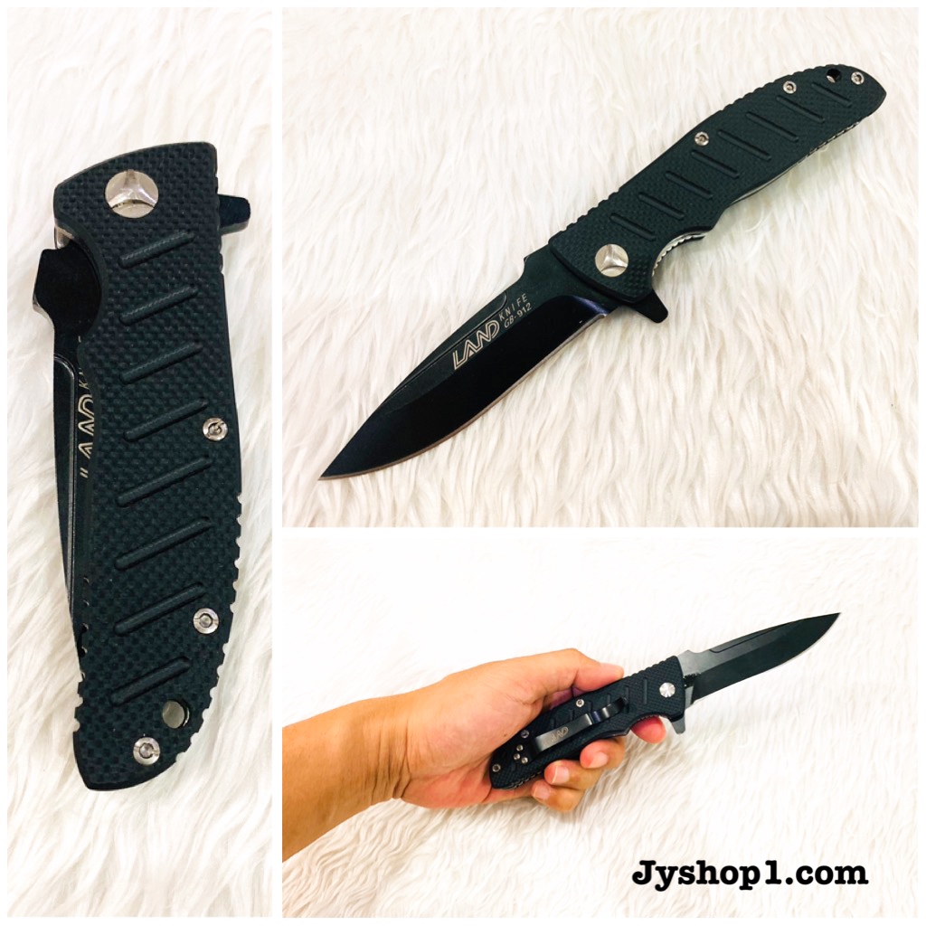 มีดพับ มีดพก Land GB-912 ใบมีดดำ