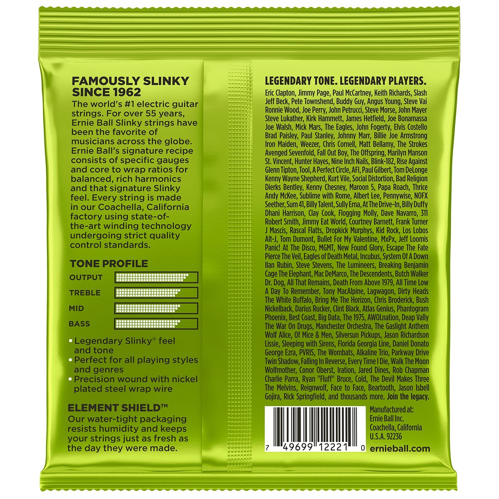สายกีต้าร์ไฟฟ้า Ernie Ball รุ่น Regular Slinky เบอร์ 10-46 สายไฟฟ้า สายกีต้าร์ ของแท้ 100 % USA.