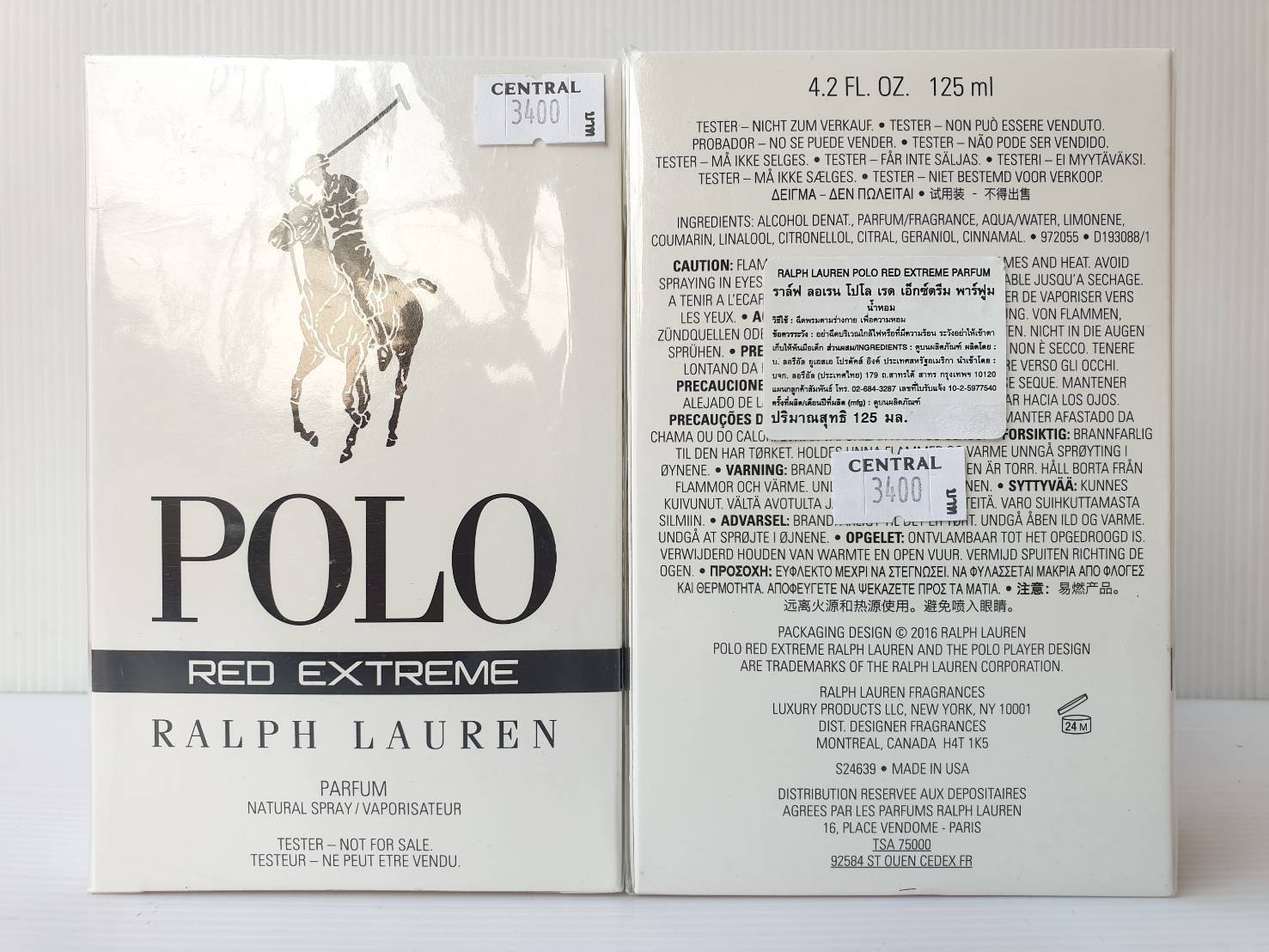 Tester Polo Red Extreme EDP 125ml. น้ำหอมแท้ 100%