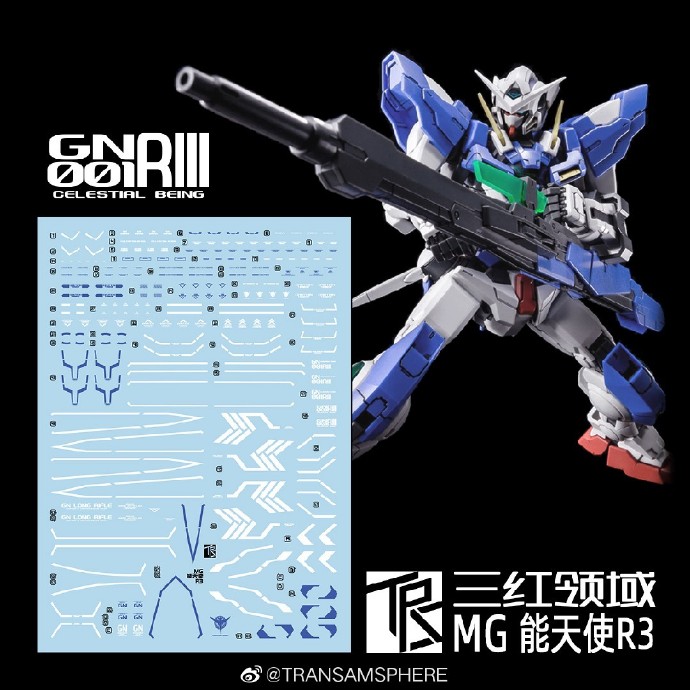 Water Decal 033 MG1/100 Gundam Exia R-III ยี่ห่อ TRS-Decal