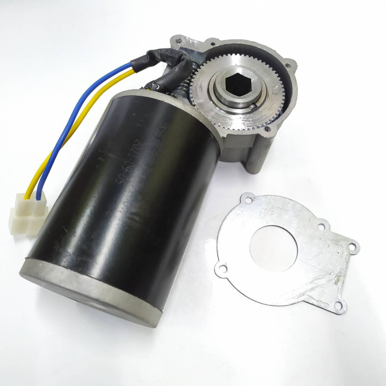 มอเตอร์เกียร์หนอน worm gear 12v 100w 45rpm เกียร์เหล็ก แรงบิดสูง