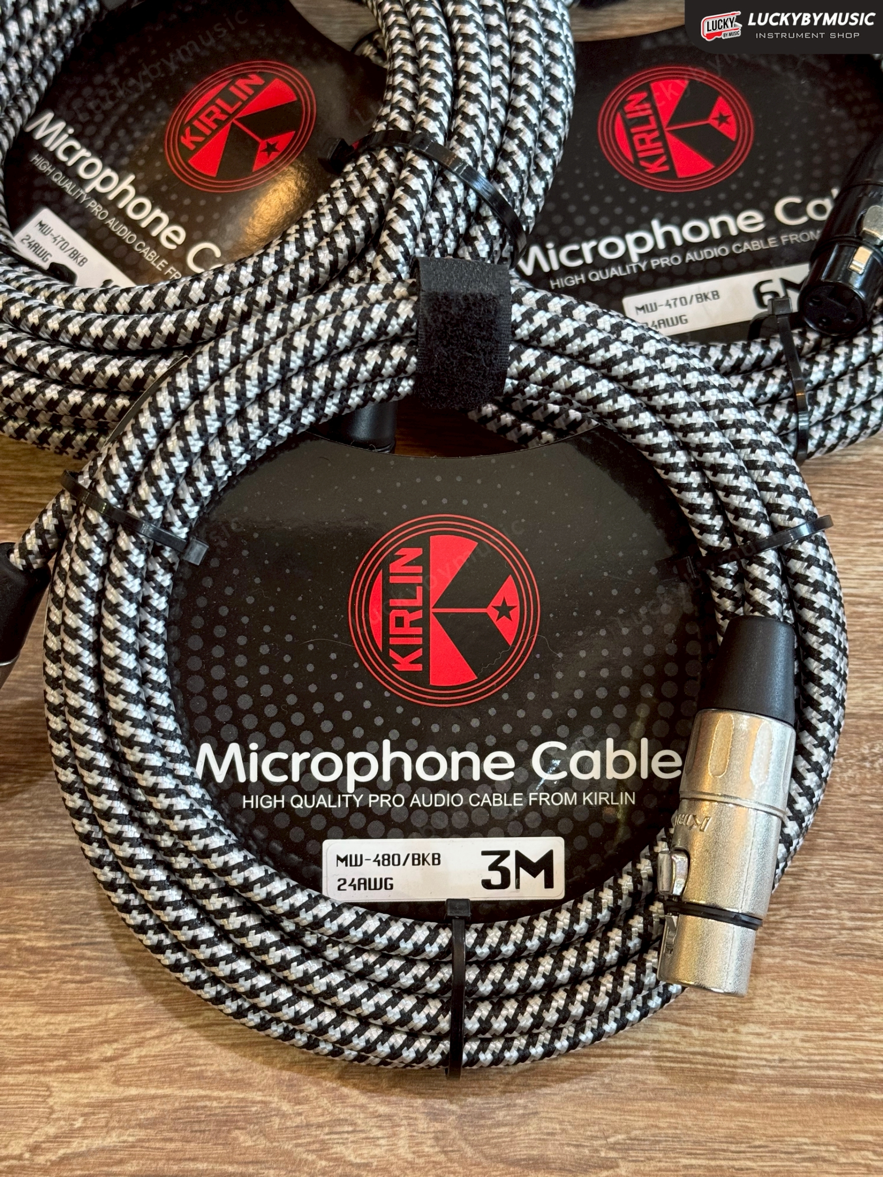 สาย XLR สายไมค์ Kirlin MW-480/BKB ขนาด 3 - 6 เมตร สายคุณภาพ มาตรฐาน