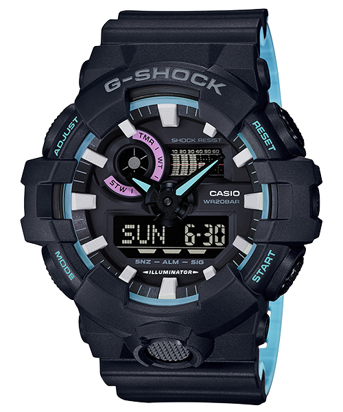 G-Shock Pearl Blue Neon Series ของใหม่แท้100% รับประกัน 1 ปี รุ่น GA-700PC-1ADR