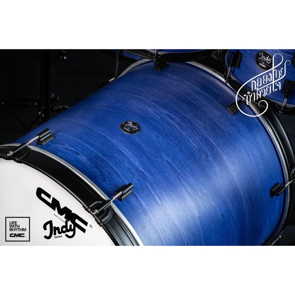 กลองชุด CMC Indy Series 2020ไม้ Poplar OPTION 2 สีน้ำเงินพร้อมชุด Hardware ฉาบ AA