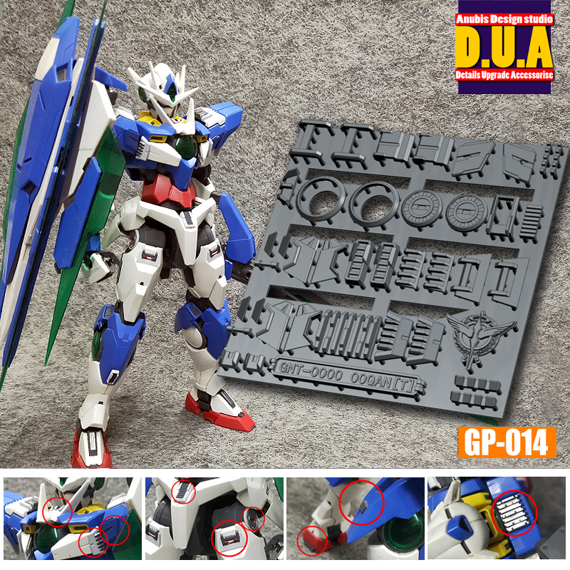 Preorder GP014 D.U.A.(Detals Upgrade Accessorise) 3D Printer Part MG1/00 Gundam OO Qan(T) ยี่ห่อ Anubis