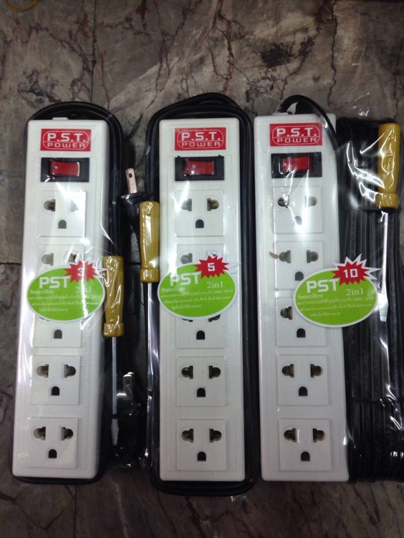 รางไฟ ปลั๊กพ่วง PST รหัส 555 ขนาด 5 เมตร