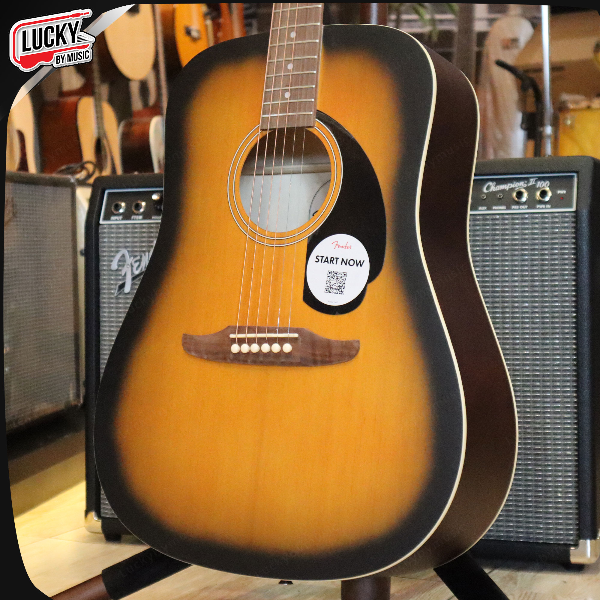 กีตาร์โปร่ง Fender California Debut Redondo หัวทรง 6-in-line