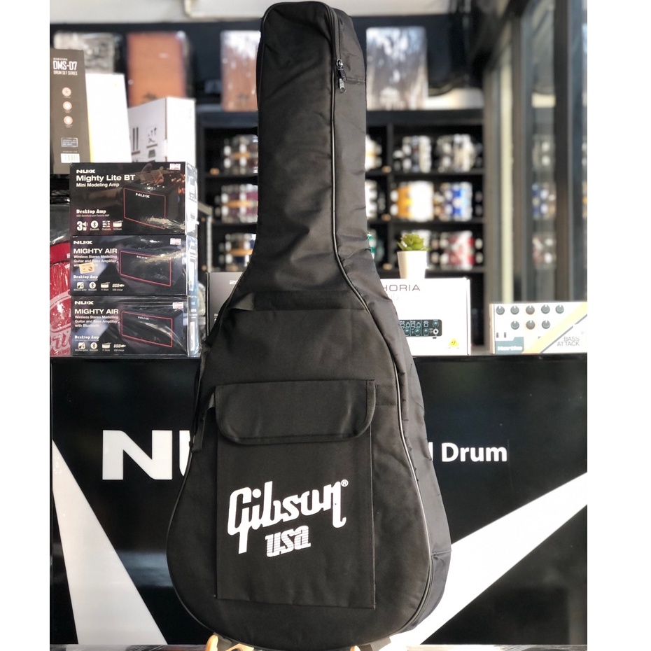Gibson กระเป๋ากีต้าร์โปร่ง สำหรับจัมโบ้ ใส่ได้ถึง 42" นิ้ว ฟองน้ำ 5 มิล ซอฟเคสกีต้าร์โปร่งจำโบ้