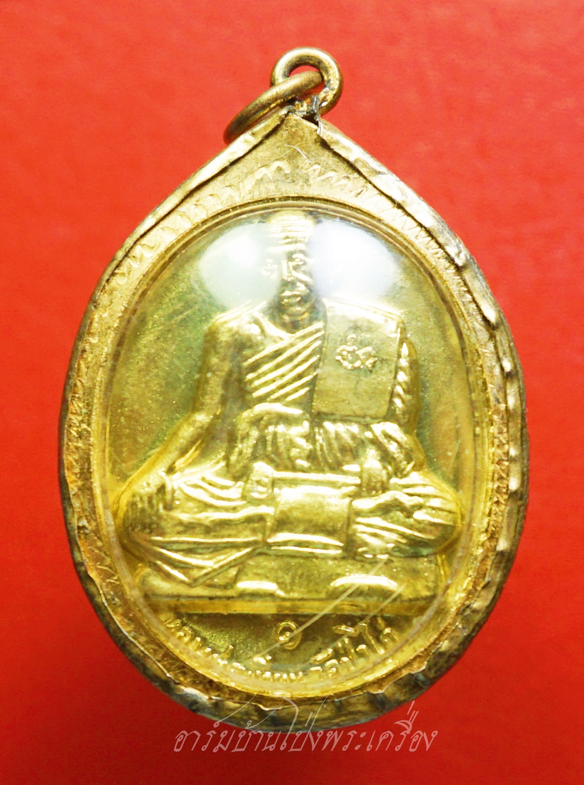 หลวงพ่อเทียน วัดป่าไก่ เนื้อกะไหล่ทอง เลี่ยมเดิม(องค์ที่1)