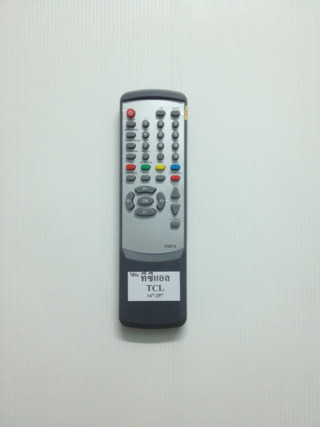 รีโมททีวีจีน TCL ยาวปุ่มสี HV615
