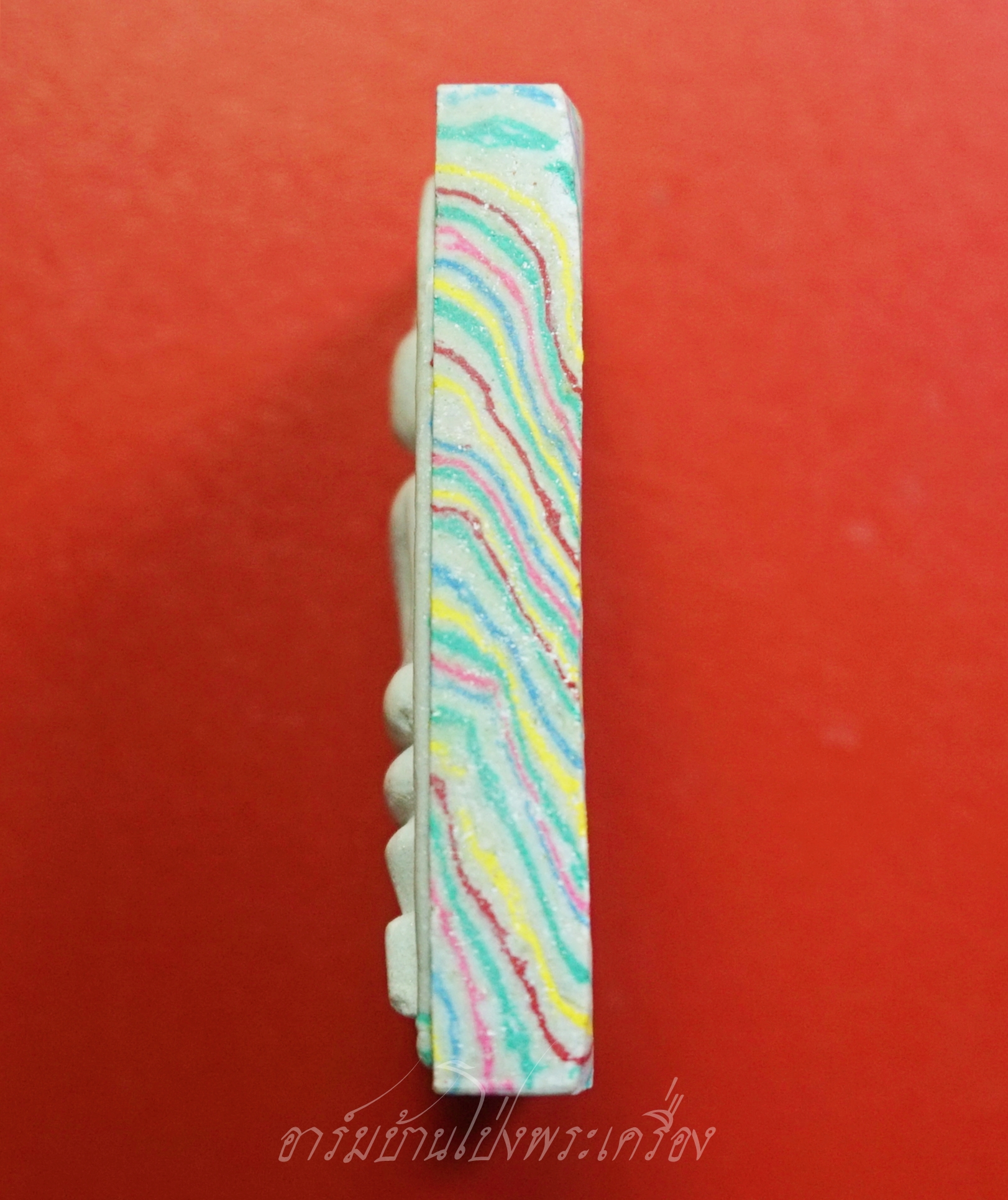 พระสมเด็จ สายรุ้ง วัดกาบบัว จ.สุพรรณบุรี หลัง หลวงพ่อสด ฝังตะกรุดสองดอก(องค์ที่1)