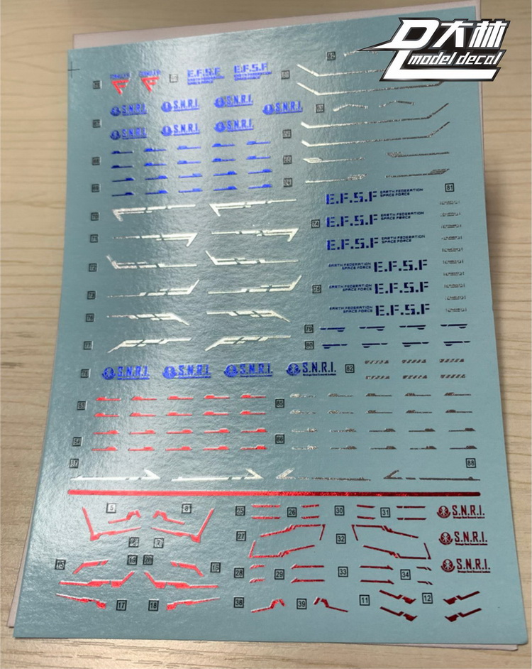 Decal UC60 MG1/100 8821 F91 Metallic Color ยี่ห่อ DL-model