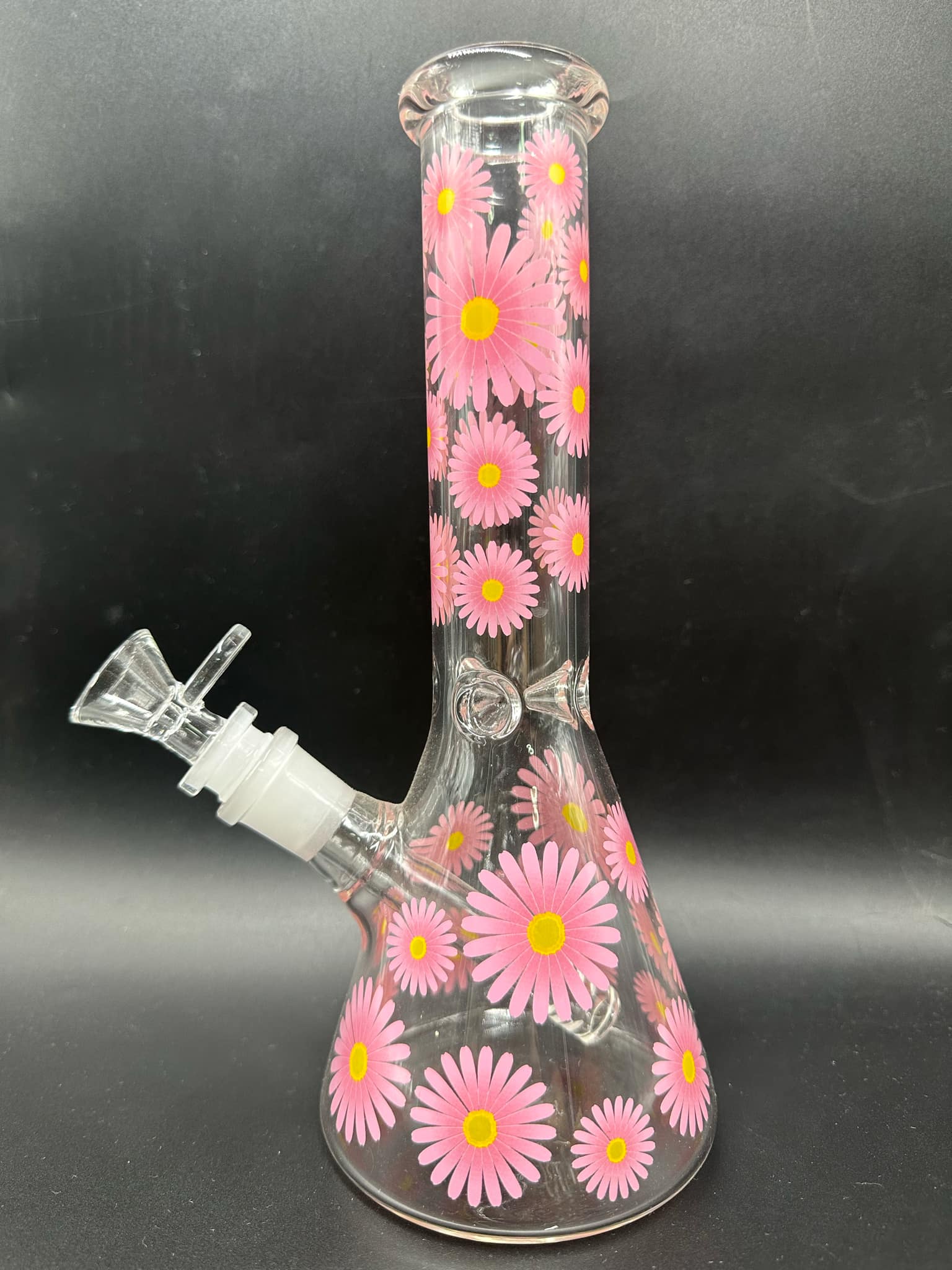 Blooming Flowers Glass Bong (25cm.)(Pink)