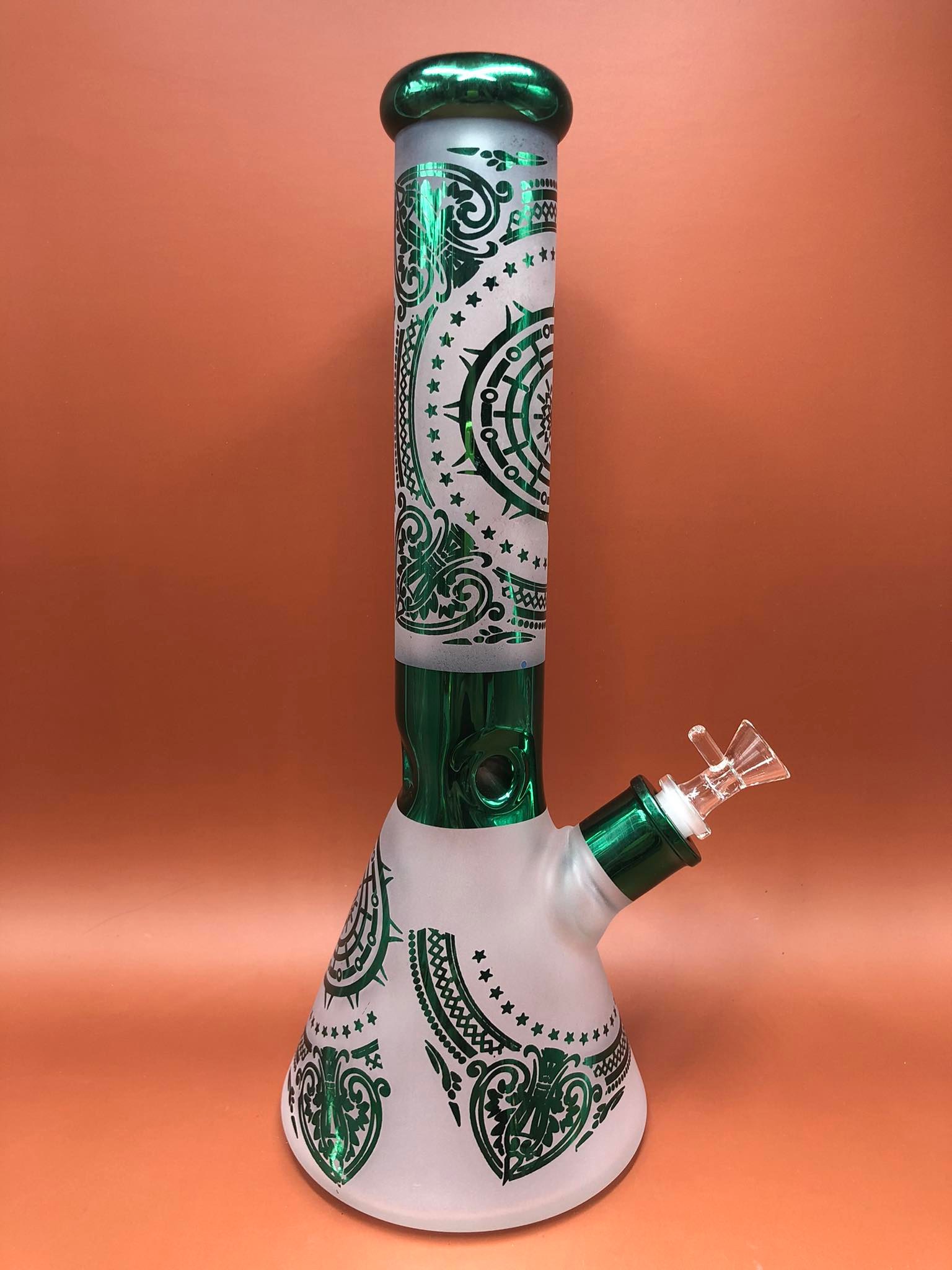 Sun Star Glass Bong (Green)