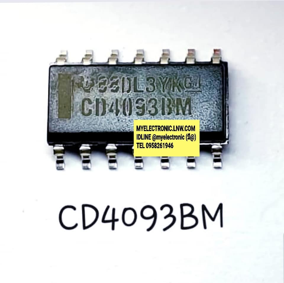 ขายไอซีCD4093BMยี่ห้อTEXASตัวถังSMD14ขาราคาตัวละ