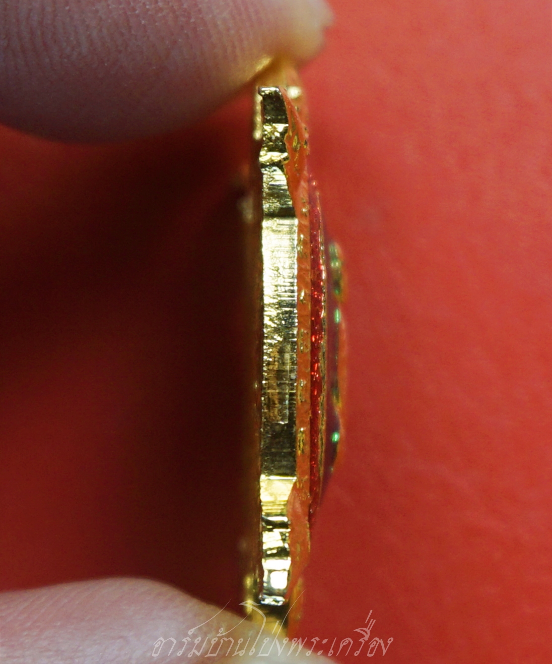 หลวงปู่แผ้ว ปวโร วัดหนองพงนก พญาเต่าเรือนนำโชค รุ่นปลดหนี้ กะไหล่ทองลงยา(องค์ที่1)