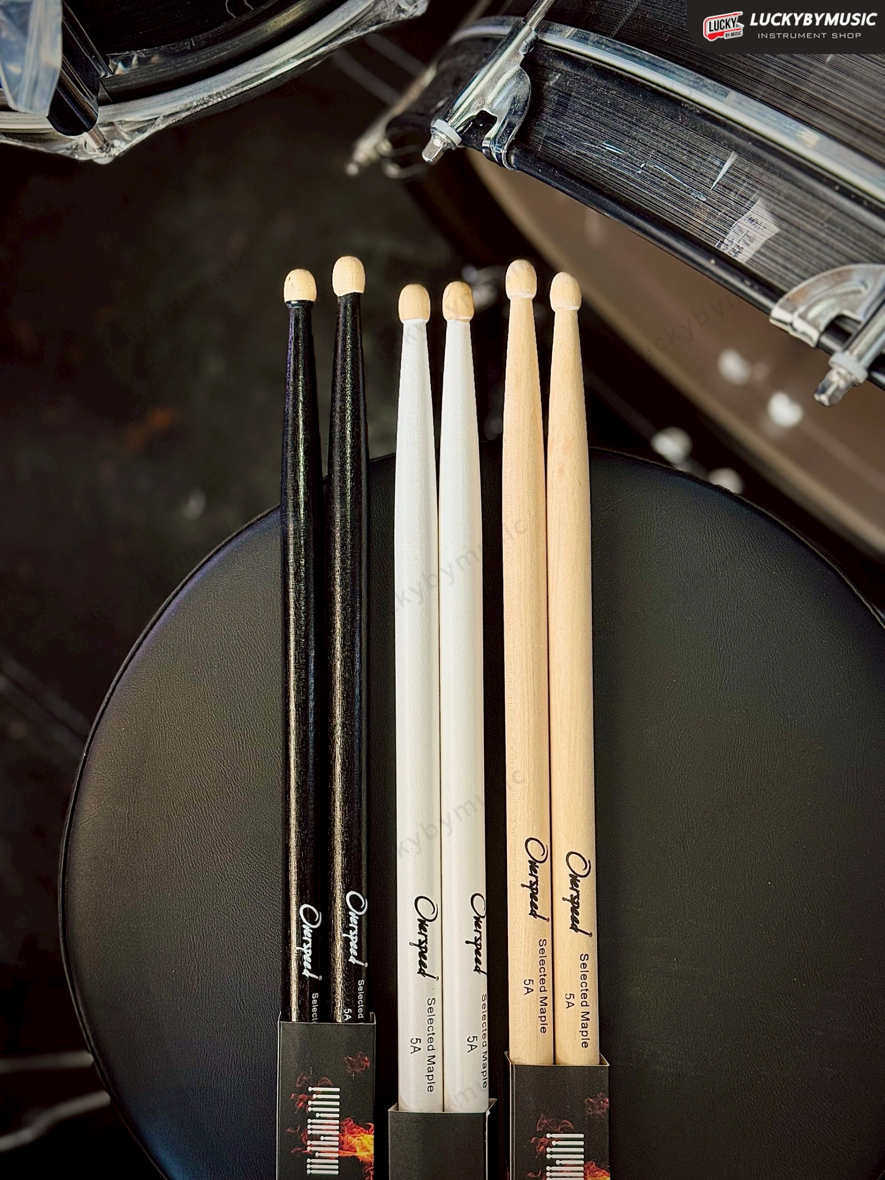 ไม้กลอง Overspeed 5A ไม้เมเปิ้ลคัดเกรด คุณภาพดี ขนาดมาตรฐาน น้ำหนักเบา ไม่เมื่อย เสียงดี