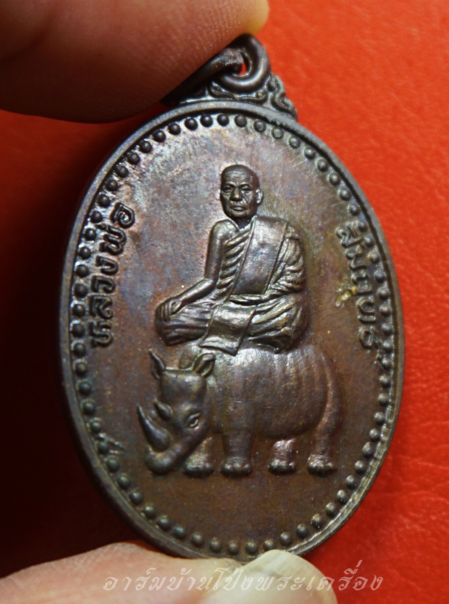 หลวงพ่อสัมฤทธิ์ วัดถ้ำแฝด รุ่นนำโชค เนื้อทองแดงรมดำ(องค์ที่3)
