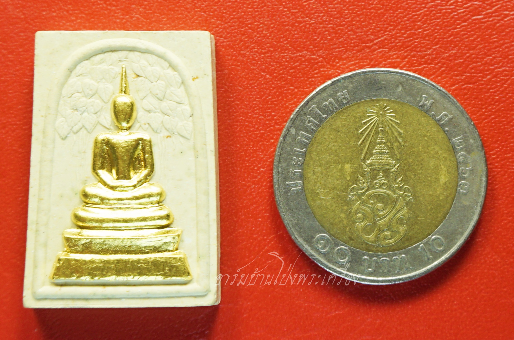 หลวงพ่อนวม วัดแจ้งเจริญ รูปเหมือน สมเด็จปรกโพธิ์ หน้าทอง(องค์ที่1)