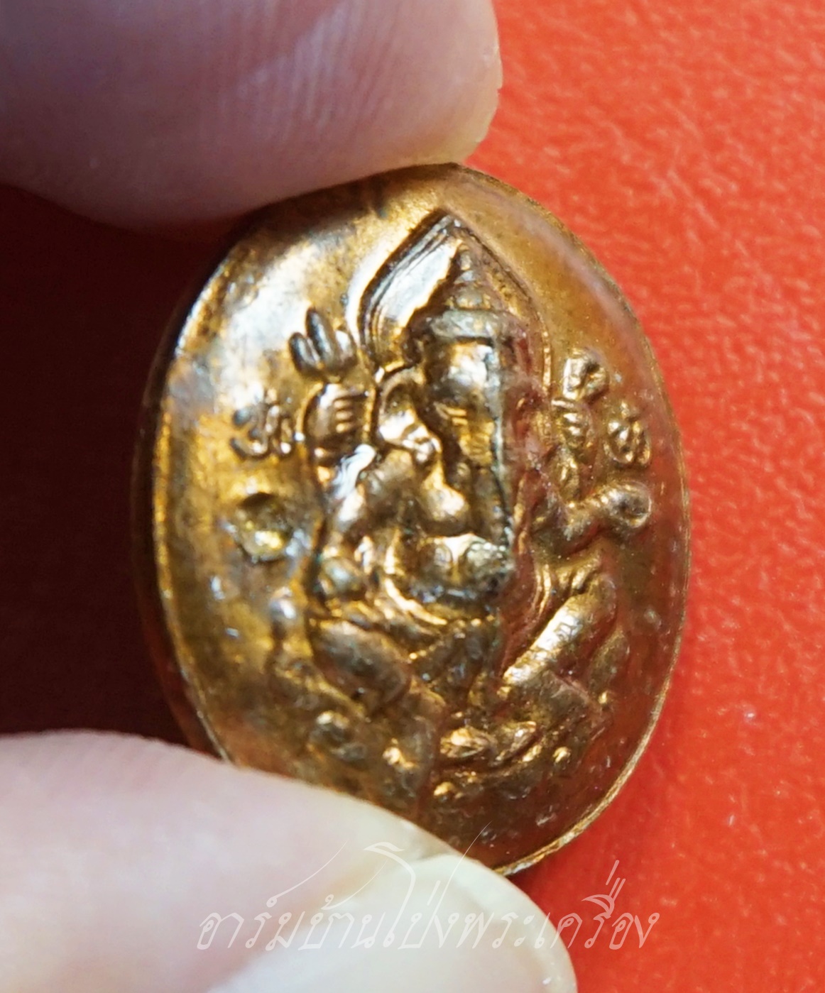 พระพิฆเนศวร์ หลังเศียรพ่อแก่ เราคือ คนไทย เนื้อทองแดงผิวไฟ(องค์ที่1)