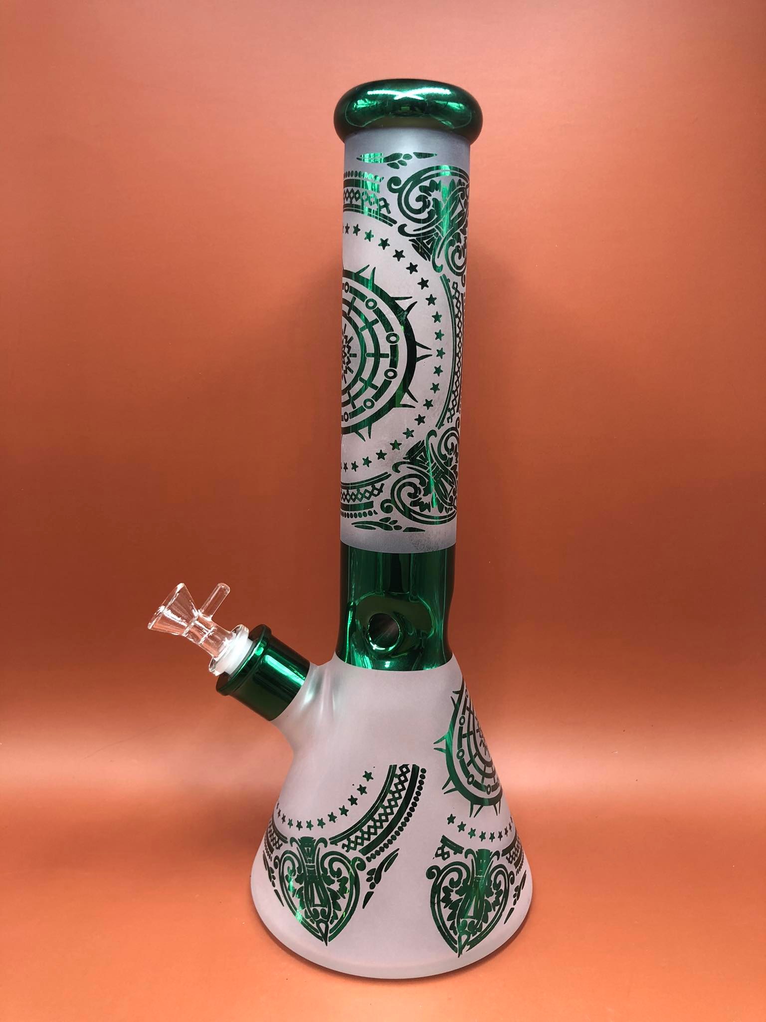 Sun Star Glass Bong (Green)