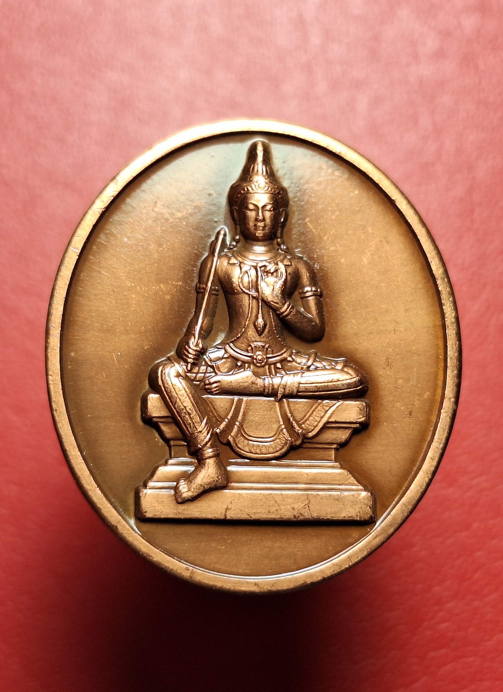 พระวิษณุกรรม หลังพระพิฆเนตร วิทยาลัยอาชีวะศึกษาเชียงใหม่ ๘๒ปี ปี๒๕๕๘ เนื้อทองแดงซาติน(องค์ที่1)