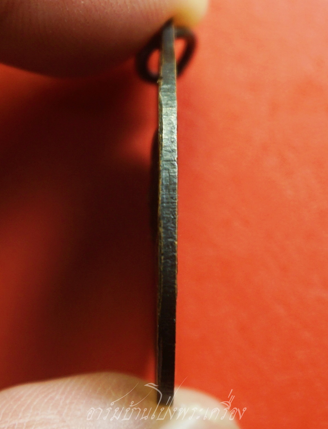 พระครูสังฆรักษ์เทศ วรเทโส(หลวงพ่อเทศ) วัดหนองกระทุ่ม รุ่นแรก ปี๒๕๑๓ พิมพ์หน้าแก่ เนื้อทองแดงรมดำ(องค์ที่1)