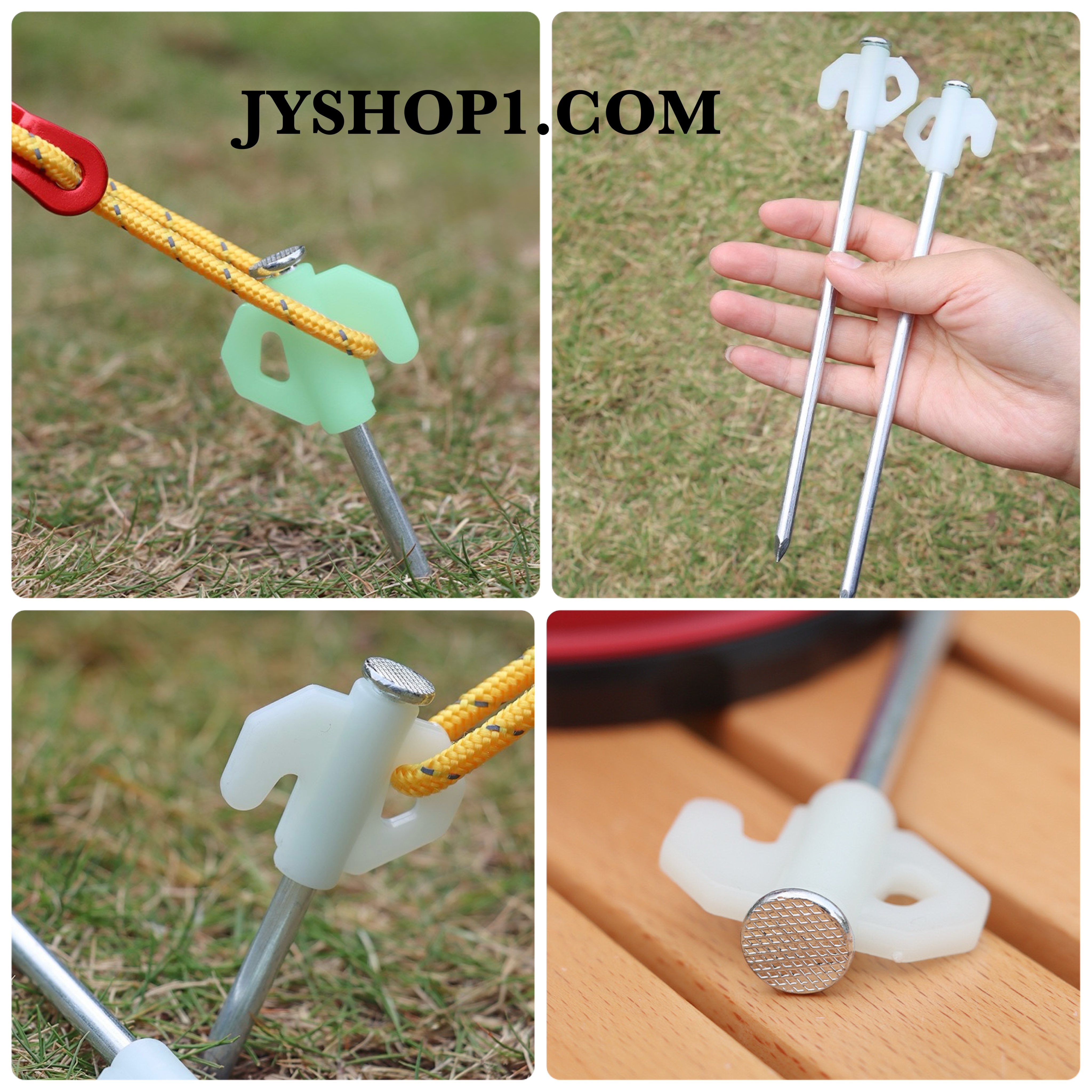 สมอบกเหล็ก ตะขอกางเต็นท์ สมอบกเรืองแสง ขนาด 20 cm พร้อมส่ง ราคาถูก