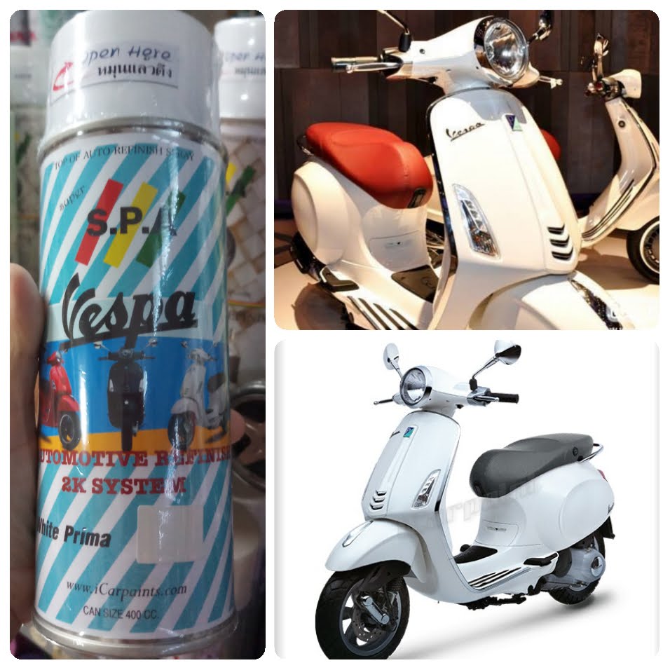 สีสเปรย์ S.P.A ขาว Vespa Primavera