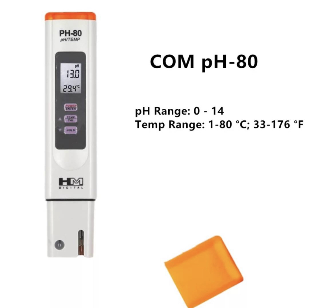 ปากกาวัดค่ากรดด่างน้ำ pH Meter HM 80 + ผงคาริเบท 4.0-7.0-10.01