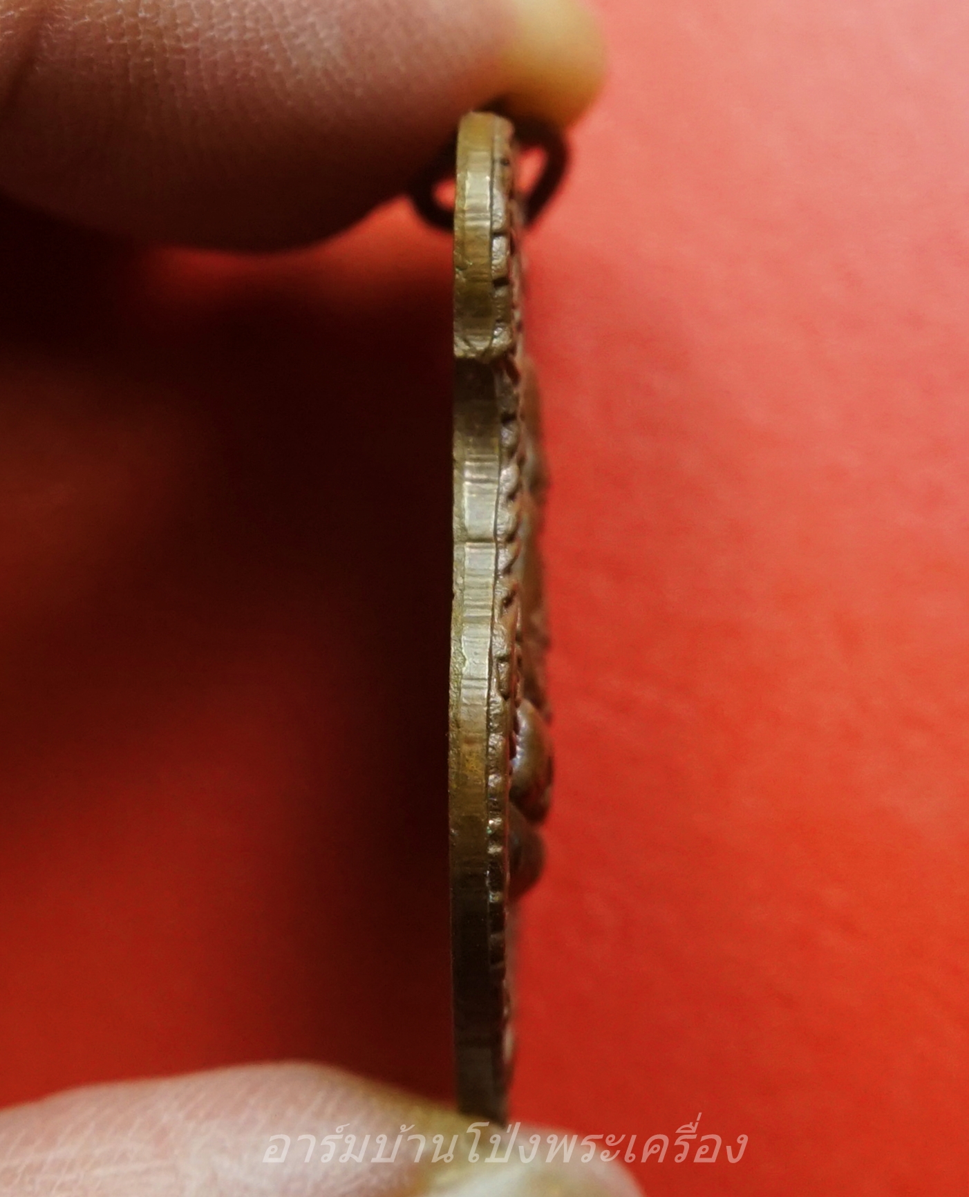 หลวงปู่ทวด วัดท่าเคย อ.สวนผึ้ง จ.ราชบุรี ที่ระลึกงานปิดทองฝังลูกนิมิต เนื้อทองแดงผิวไฟ(องค์ที่1)