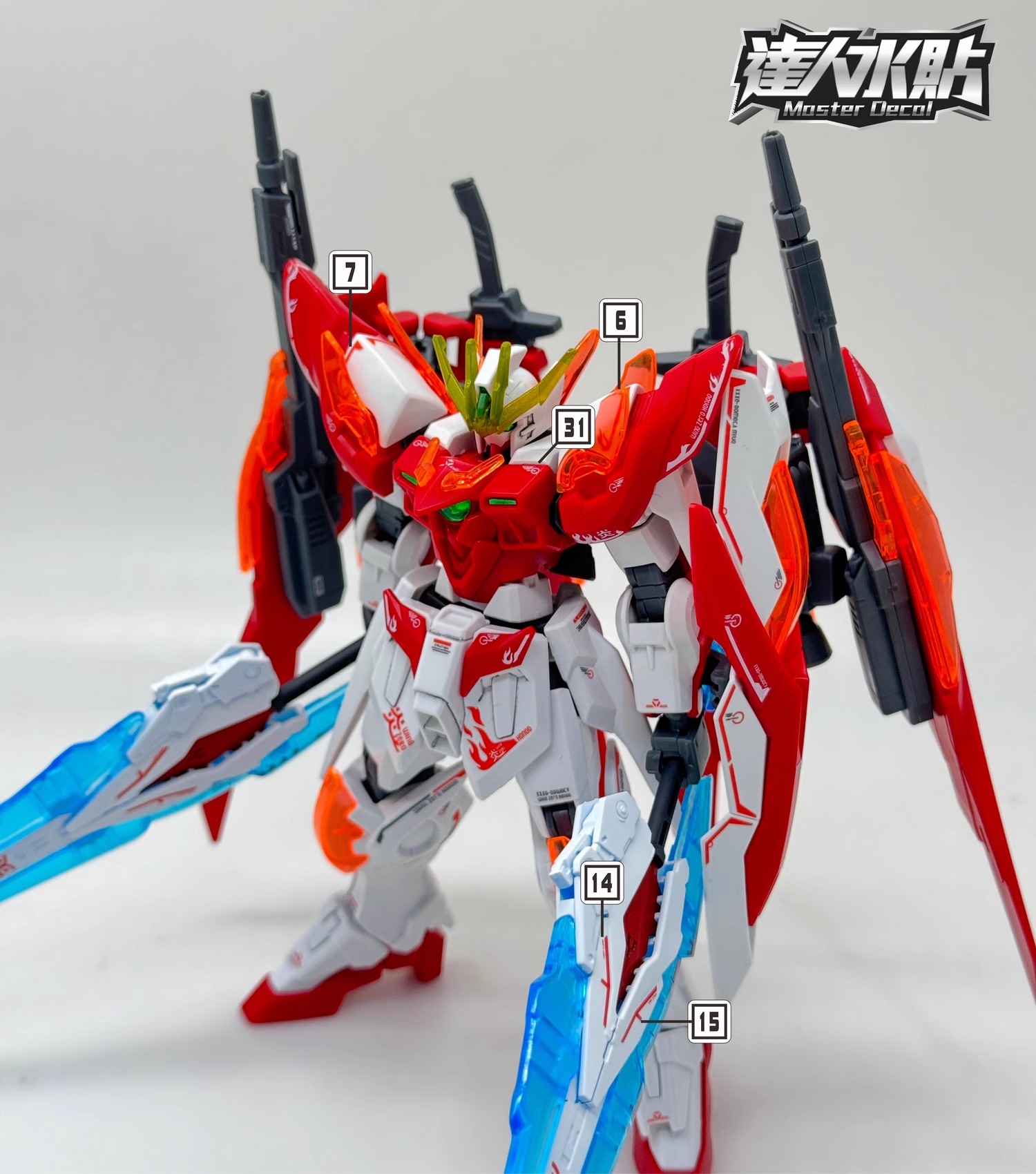 (Master Decal) Water Decal H104 HG1/144 Wing Gundam Zero Honoo