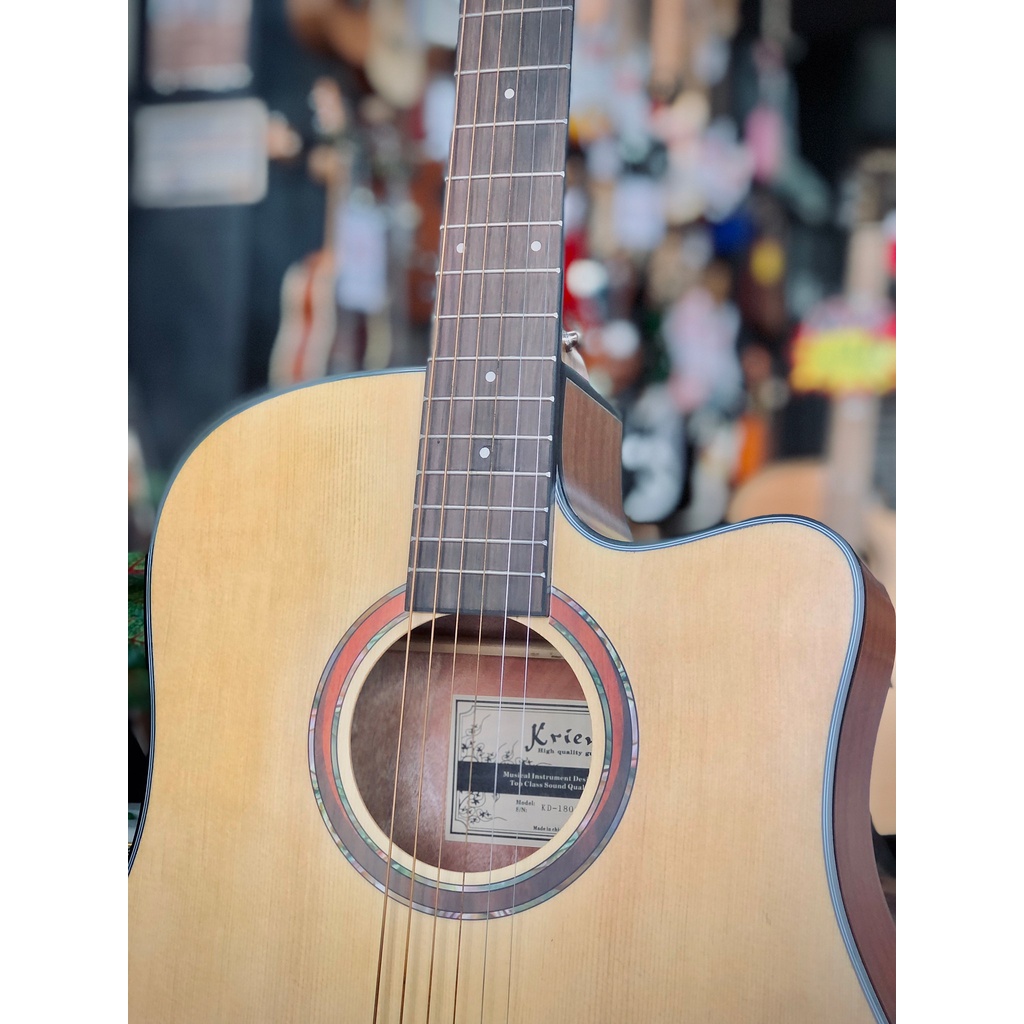 กีต้าร์โปร่งไฟฟ้า Kriens รุ่น KD-180CE คอเล็กจับง่าย สบายมือ