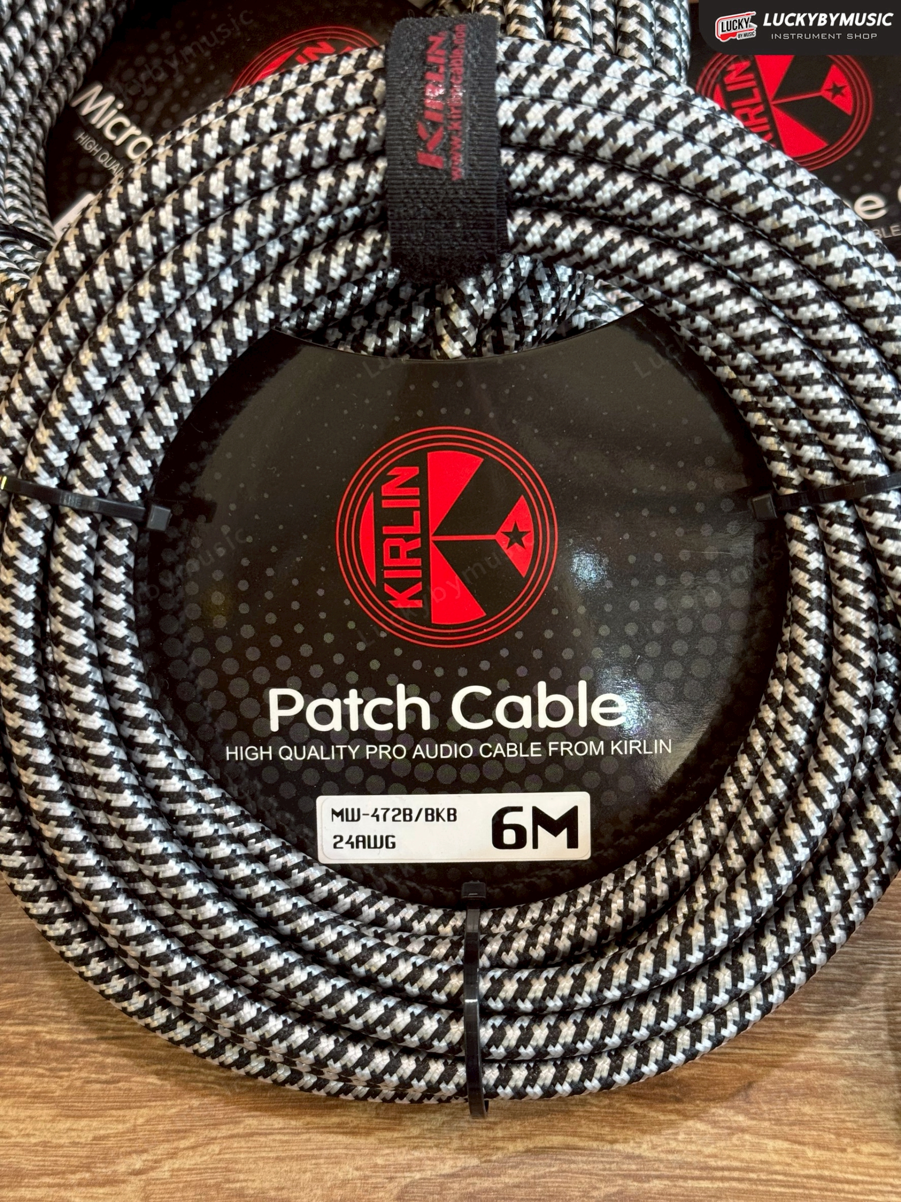 สาย XLR to สายแจ็ค 6.5 ฺฺKirlin MW-472 BN ขนาด 6-10 เมตร สายถักคุณภาพ แบรนด์มาตรฐาน