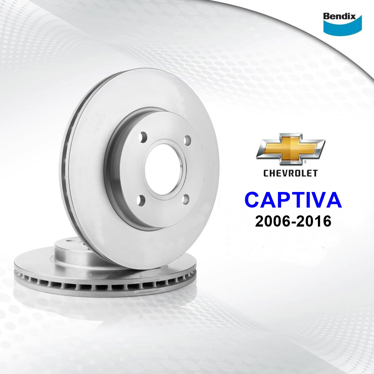 Bendix จานเบรคคู่หน้า Chevrolet Captiva 2.0/2.4 ปี 2006-2016 dia 296 mm. 5 รู BR2040 (รูปแทน)