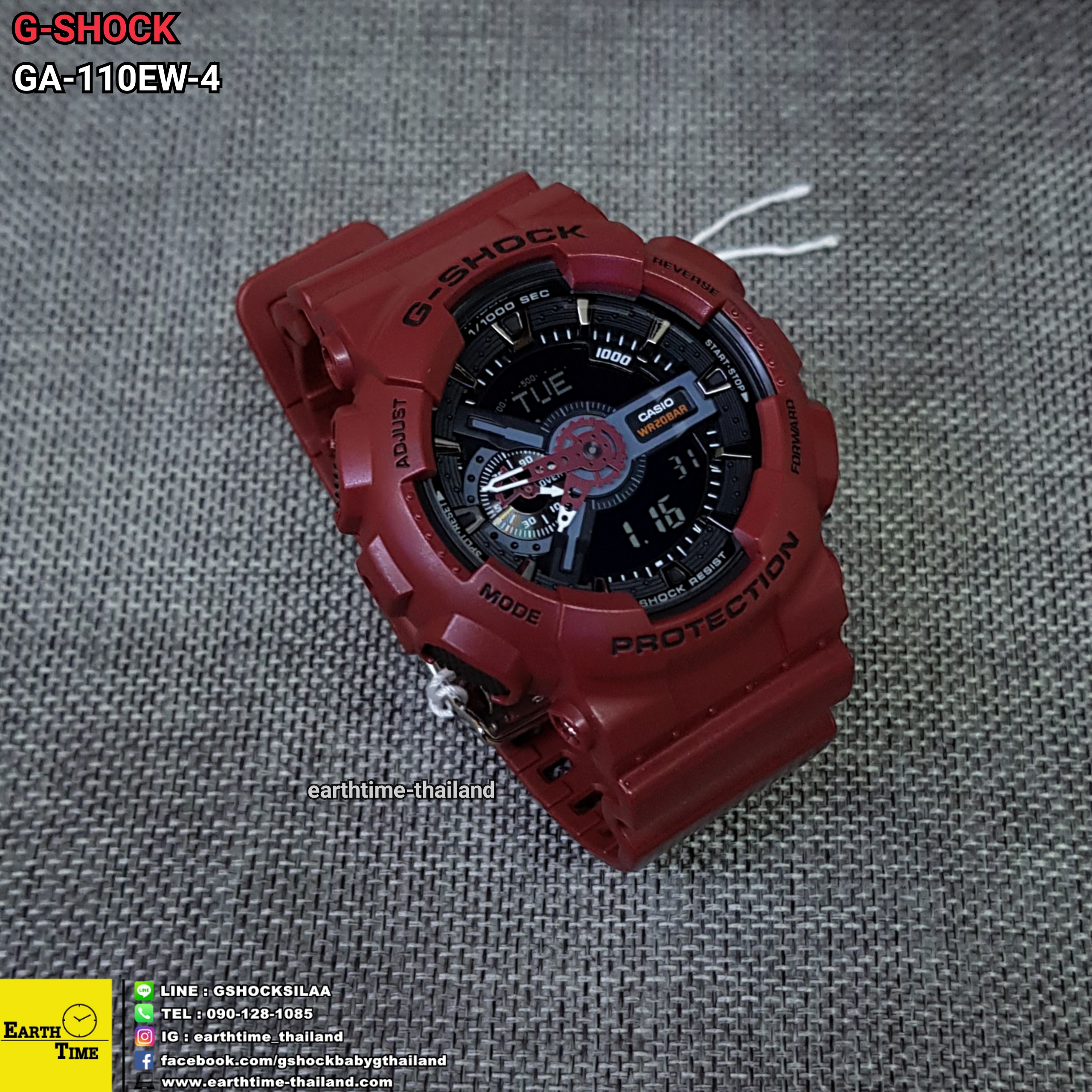 G-Shock Bordeaux Color Series ของใหม่แท้100% รับประกัน 1 ปี รุ่น GA-110EW-4A
