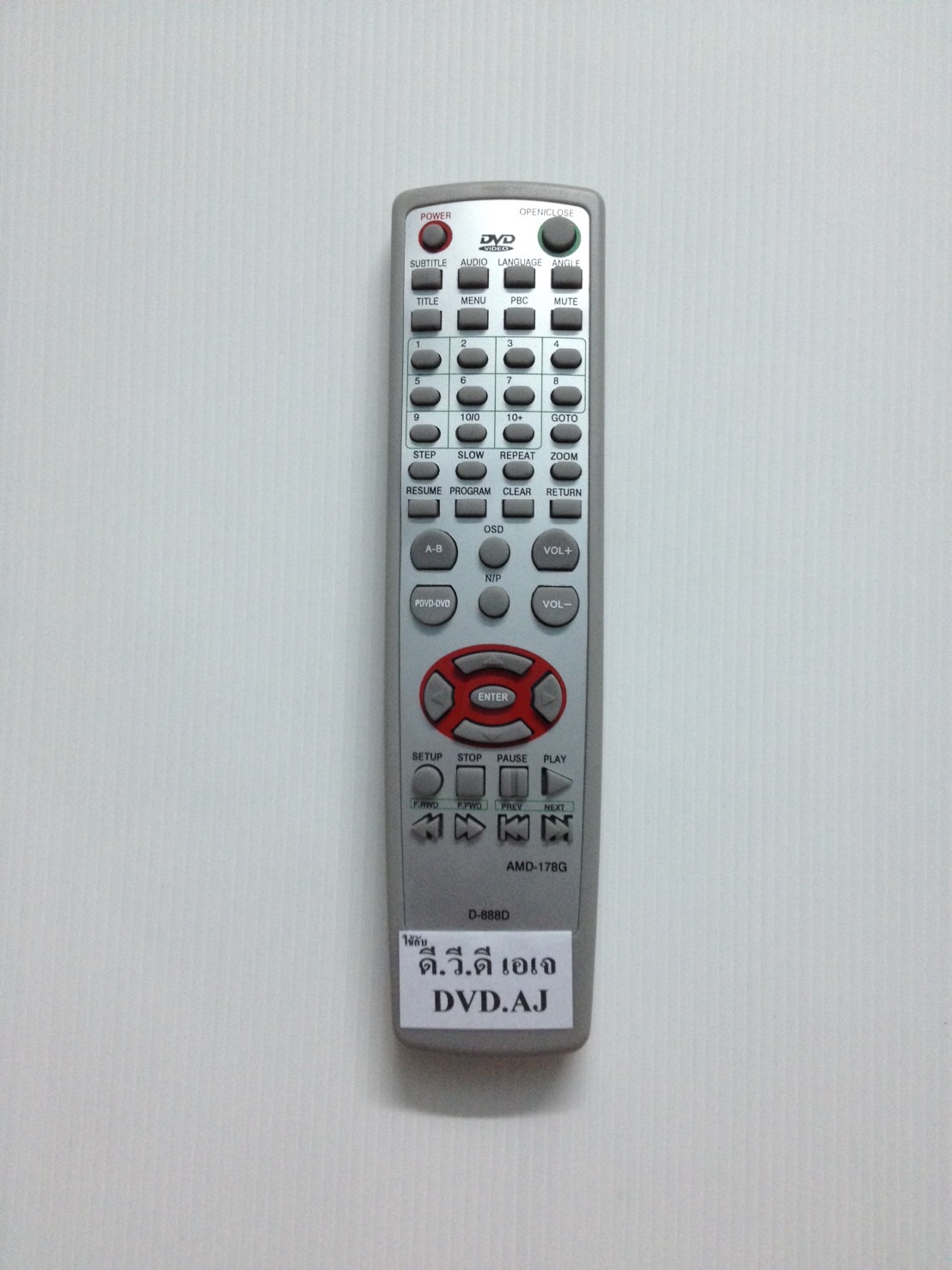 ​รีโมทดีวีดี เอเจ DVD AJ D-888D